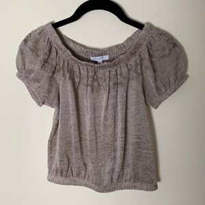 Delia’s Tan Lace Top Extra Small